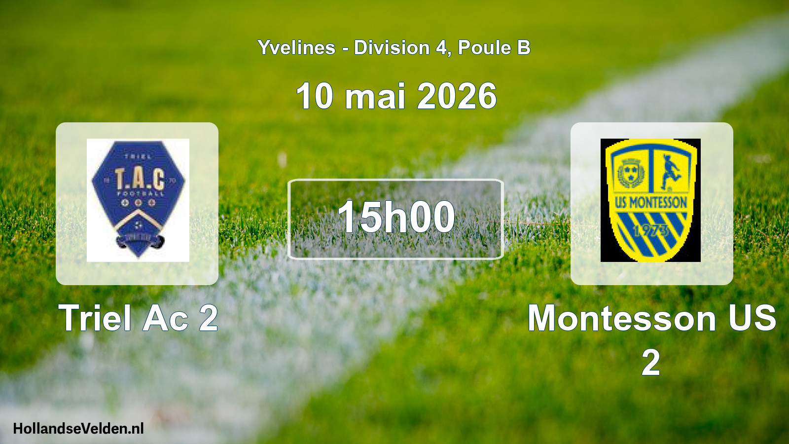 Match programmé: Triel Ac 2 - Montesson US 2 (10 mai 2026)