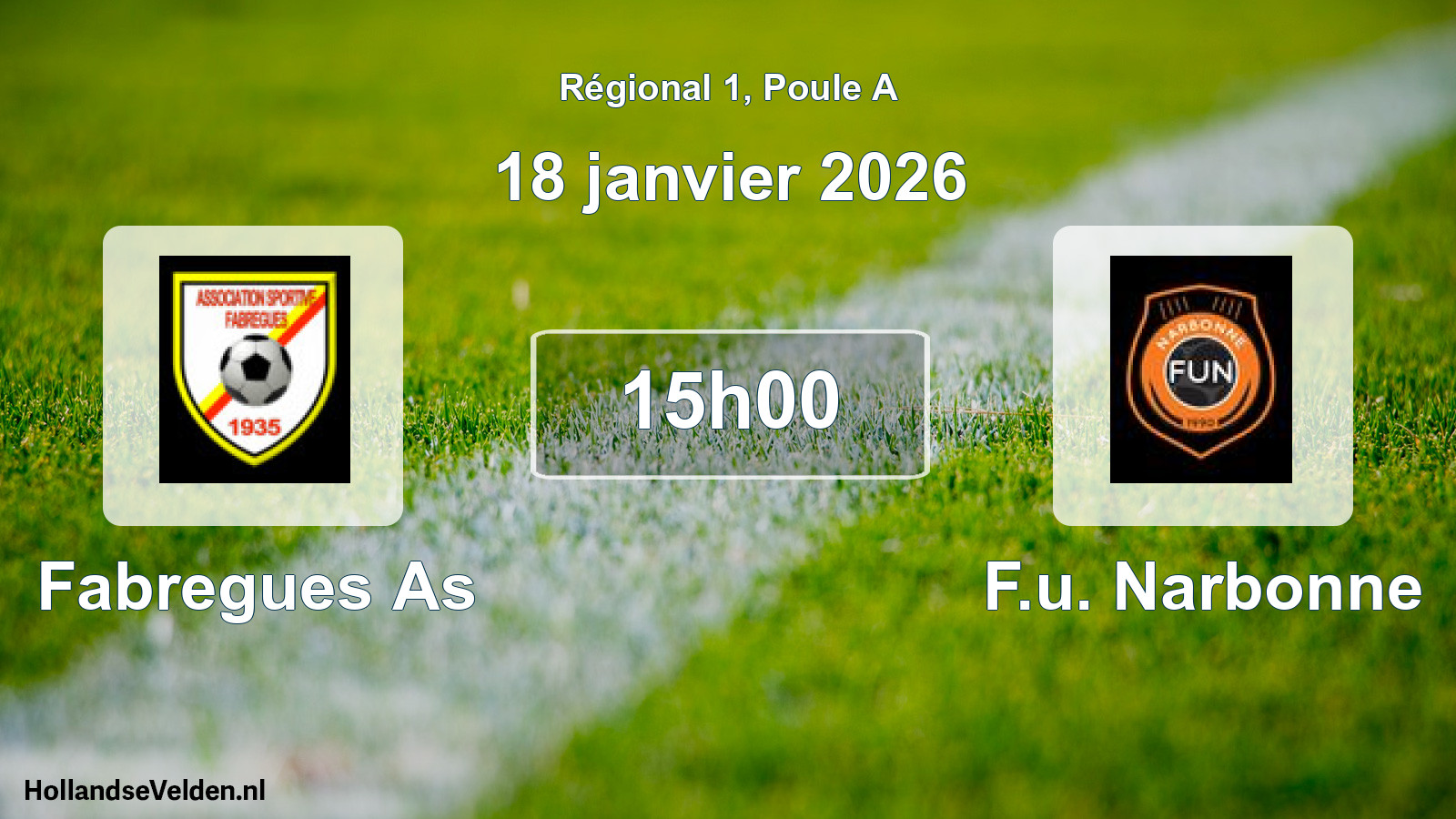 Scheduled Match: Fabregues As - F.u. Narbonne (18 January 2026)