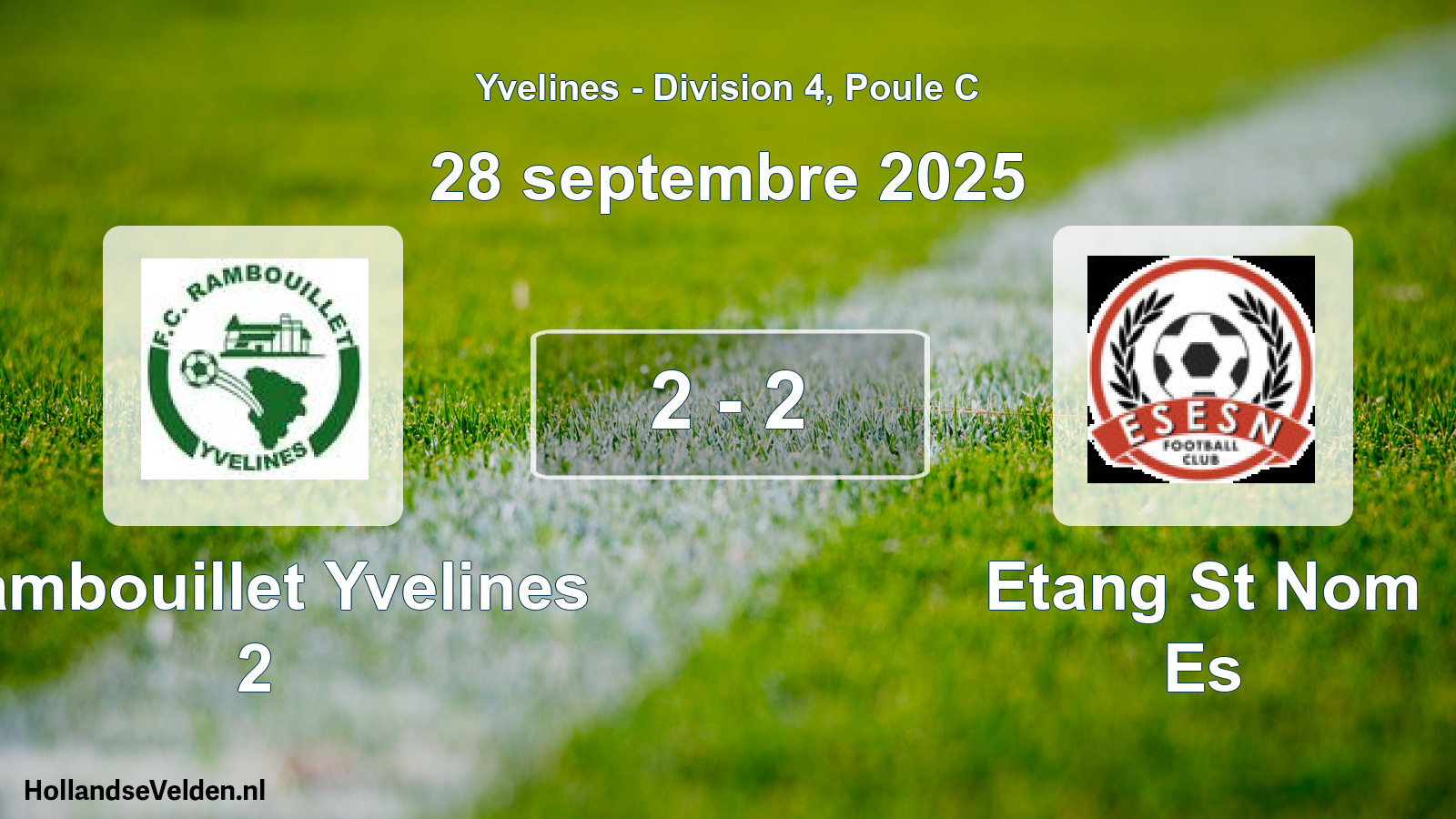 Match joué: Rambouillet Yvelines 2 - Etang St Nom Es 2 - 2 (28 septembre 2025)