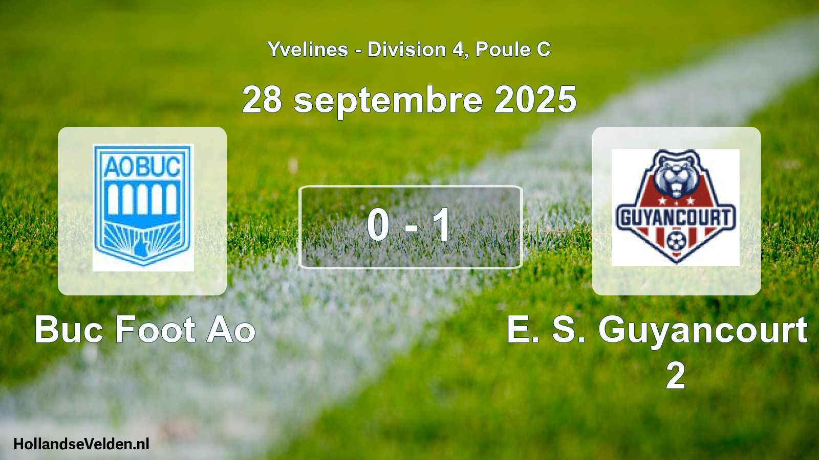 Total number of matches played: Buc Foot Ao - E. S. Guyancourt F. 2 0 - 1 (28 September 2025)