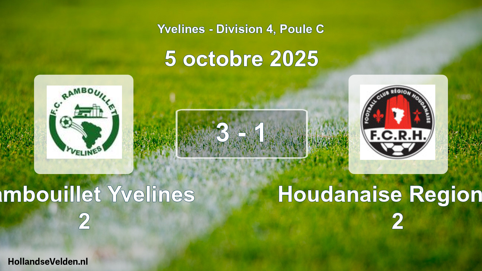 Gespeelde wedstrijd: Rambouillet Yvelines 2 - Houdanaise Region FC 2 3 - 1 (5 oktober 2025)