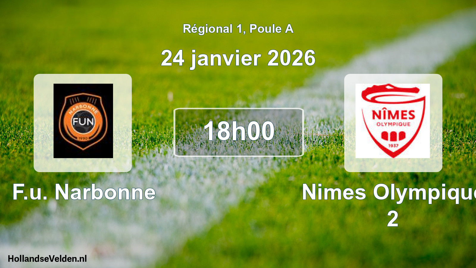 Scheduled Match: F.u. Narbonne - Nimes Olympique 2 (24 January 2026)