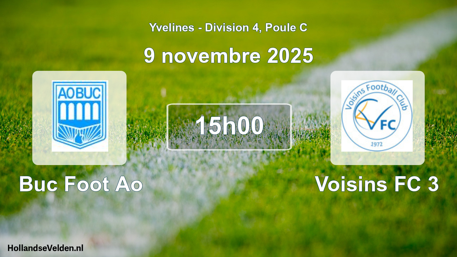 Match programmé: Buc Foot Ao - Voisins FC 3 (9 novembre 2025)