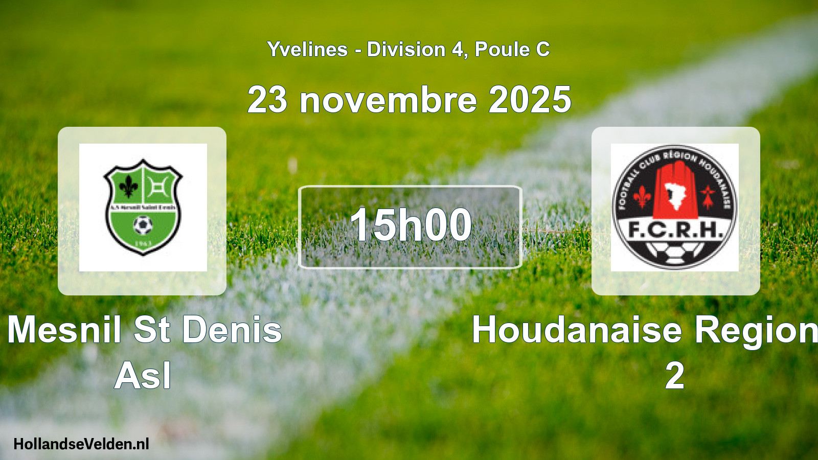 Match programmé: Mesnil St Denis Asl - Houdanaise Region FC 2 (23 novembre 2025)