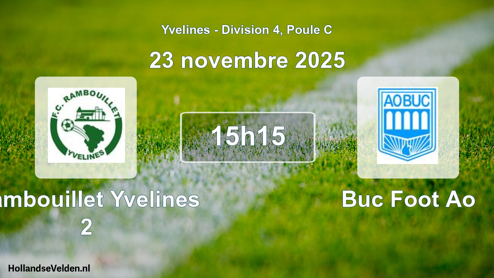 Match programmé: Rambouillet Yvelines 2 - Buc Foot Ao (23 novembre 2025)