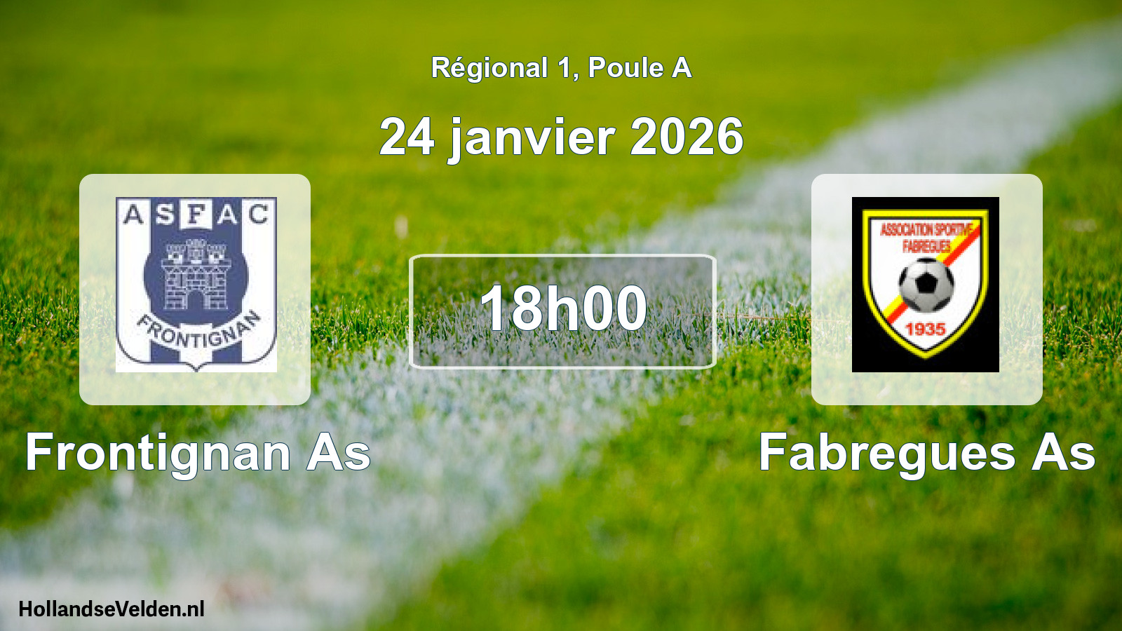 Scheduled Match: Frontignan As - Fabregues As (24 January 2026)