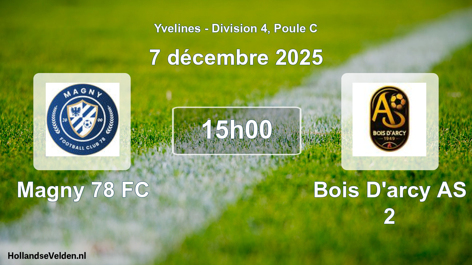 Geplande wedstrijd: Magny 78 FC - Bois D'arcy AS 2 (7 december 2025)