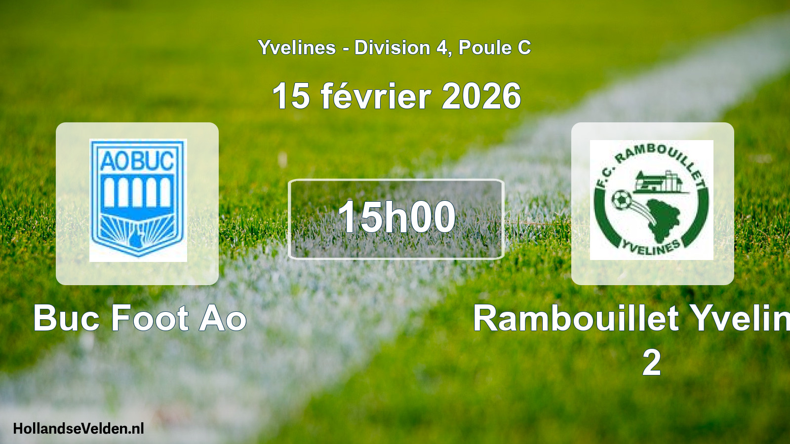 Match programmé: Buc Foot Ao - Rambouillet Yvelines 2 (15 février 2026)