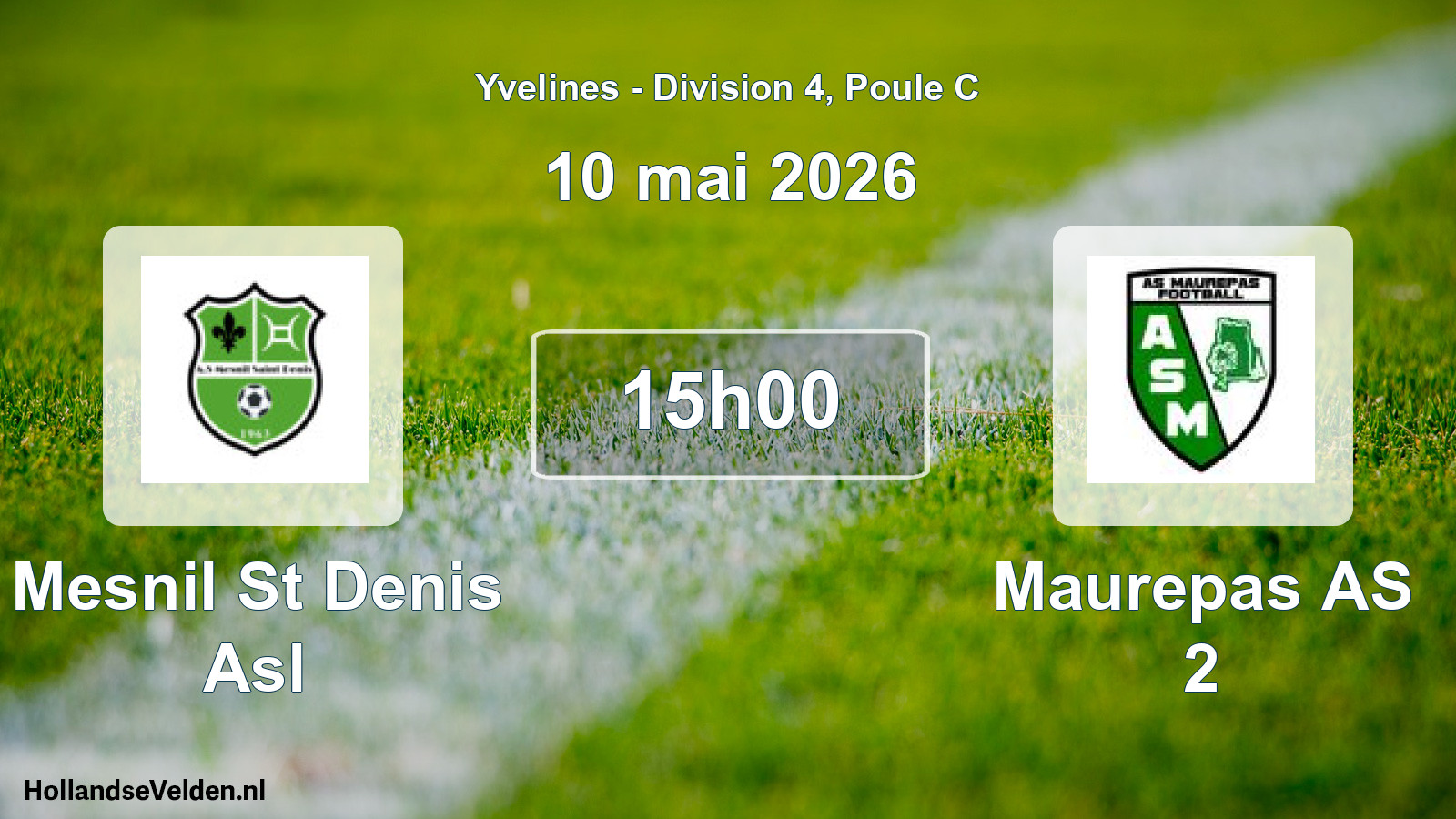 Match programmé: Mesnil St Denis Asl - Maurepas AS 2 (10 mai 2026)
