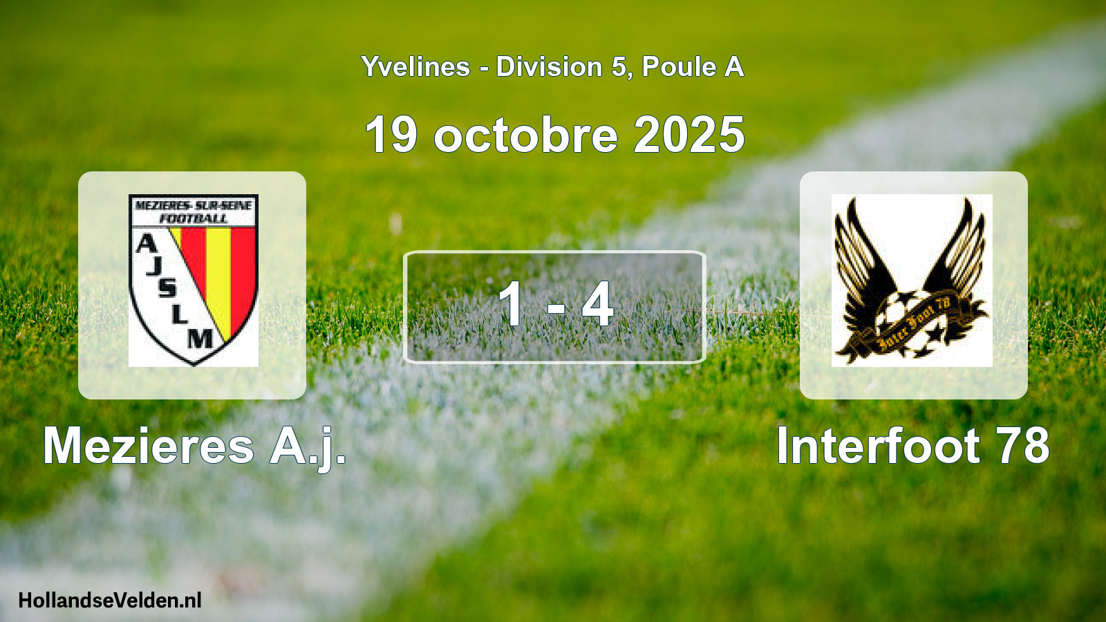 Total number of matches played: Mezieres A.j. - Interfoot 78 1 - 4 (19 October 2025)