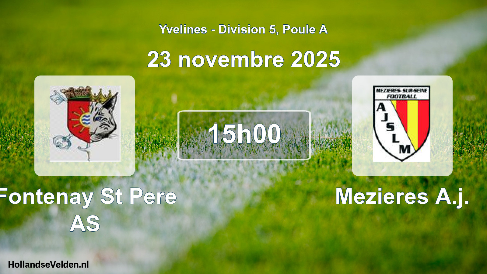 Geplande wedstrijd: Fontenay St Pere AS - Mezieres A.j. (23 november 2025)
