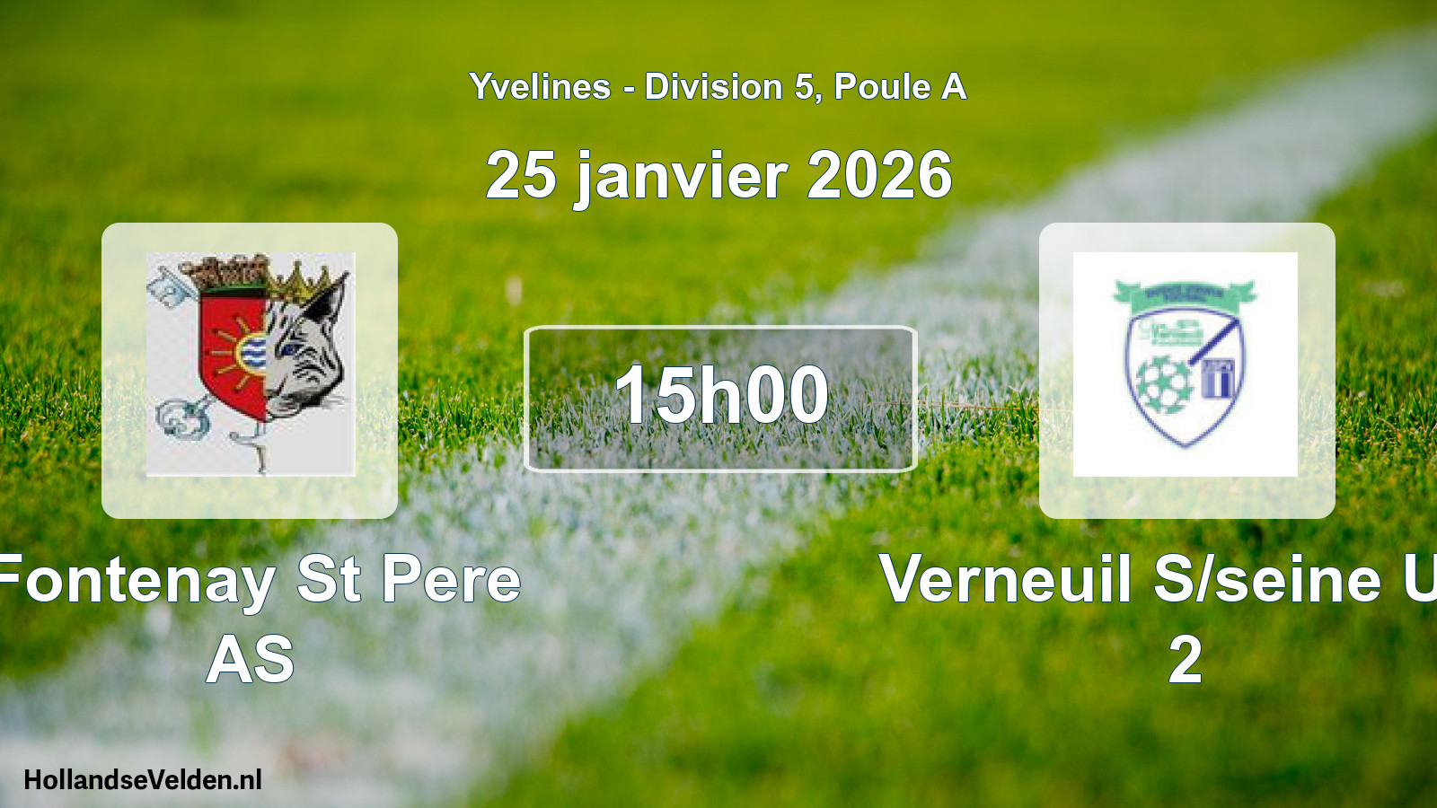 Match programmé: Fontenay St Pere AS - Verneuil S/seine US 2 (25 janvier 2026)