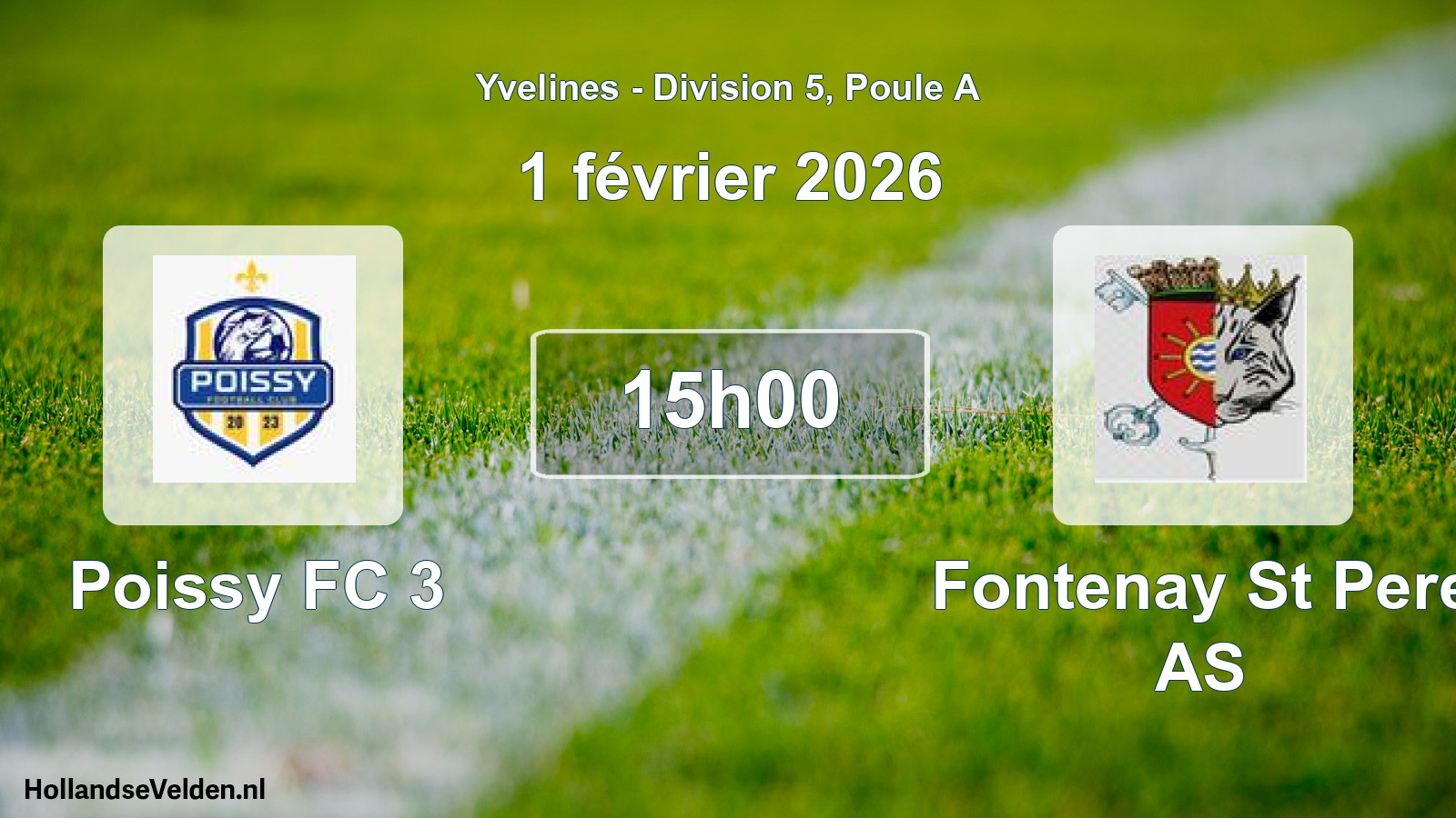 Scheduled Match: Poissy FC 3 - Fontenay St Pere AS (1 February 2026)