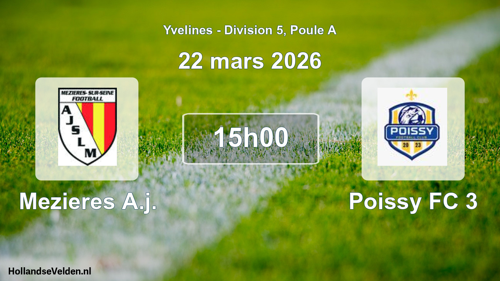 Scheduled Match: Mezieres A.j. - Poissy FC 3 (22 March 2026)
