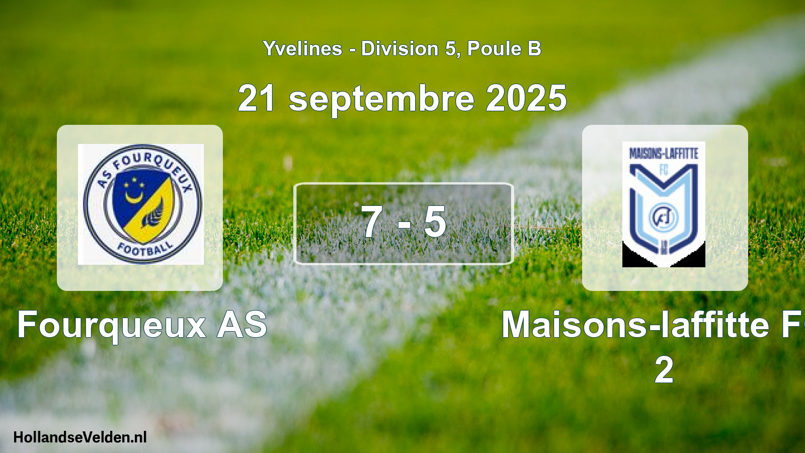 Gespeelde wedstrijd: Fourqueux AS - Maisons-laffitte FC 2 7 - 5 (21 september 2025)