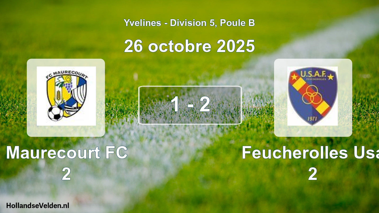 Gespeelde wedstrijd: Maurecourt FC 2 - Feucherolles Usa 2 1 - 2 (26 oktober 2025)