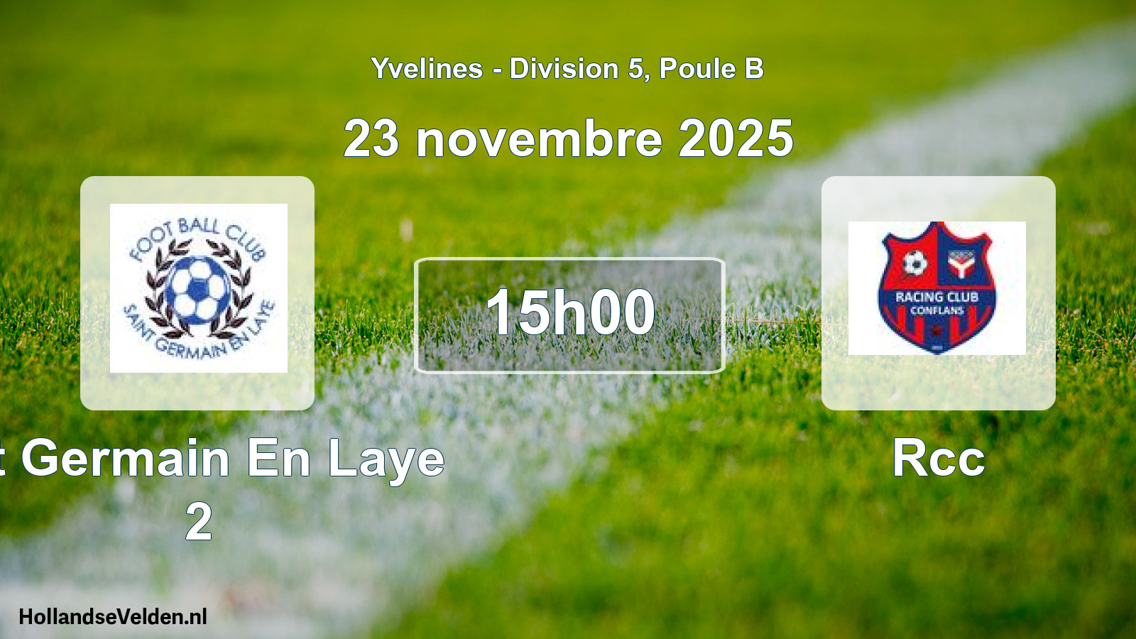 Geplande wedstrijd: St Germain En Laye 2 - Rcc (23 november 2025)