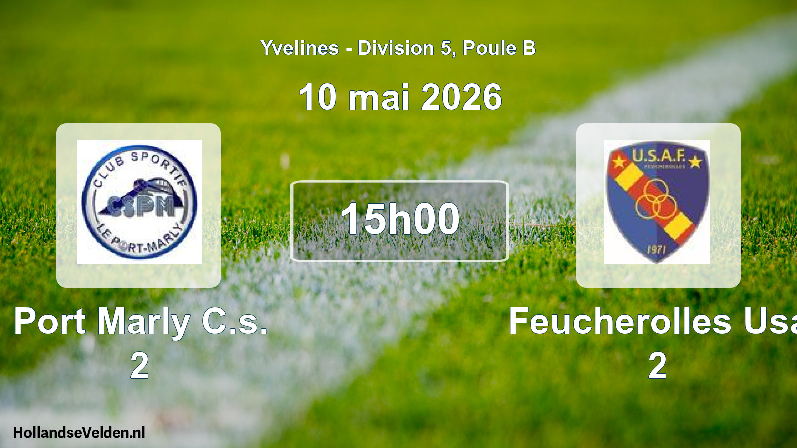 Match programmé: Port Marly C.s. 2 - Feucherolles Usa 2 (10 mai 2026)