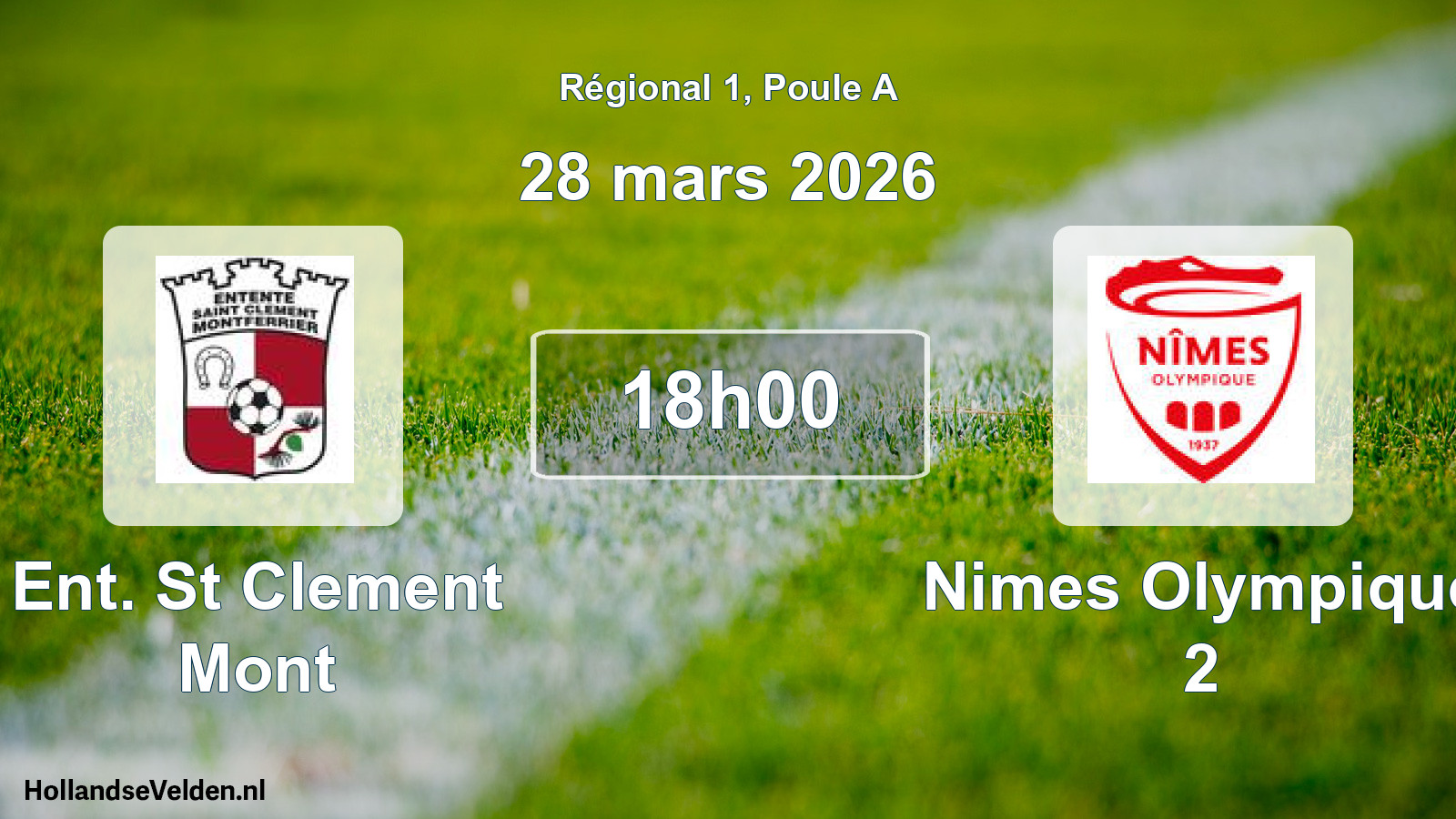 Scheduled Match: Ent. St Clement Mont - Nimes Olympique 2 (28 March 2026)