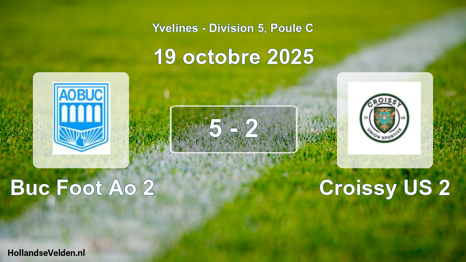 Match joué: Buc Foot Ao 2 - Croissy US 2 5 - 2 (19 octobre 2025)
