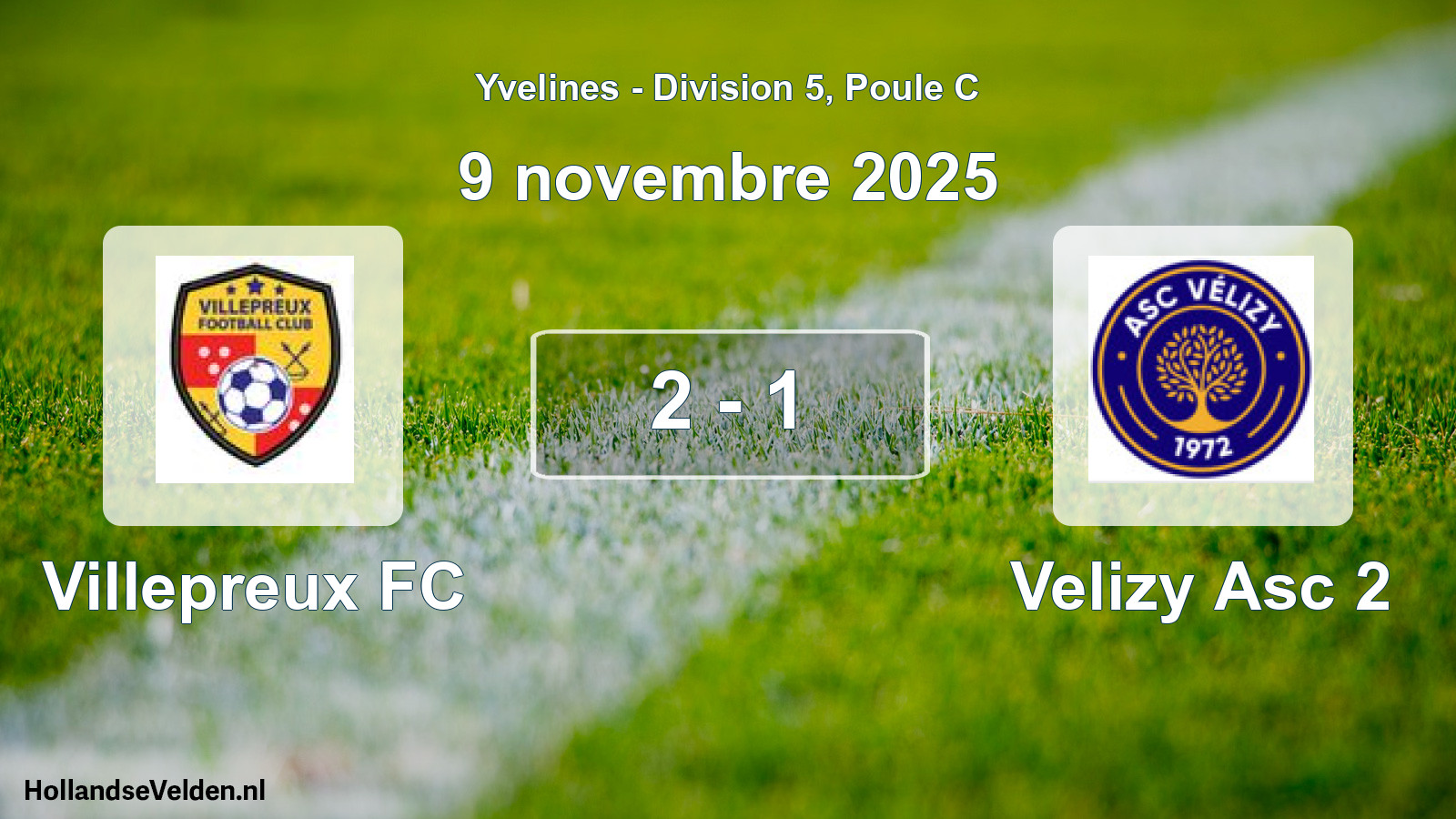 Gespeelde wedstrijd: Villepreux FC - Velizy Asc 2 2 - 1 (9 november 2025)