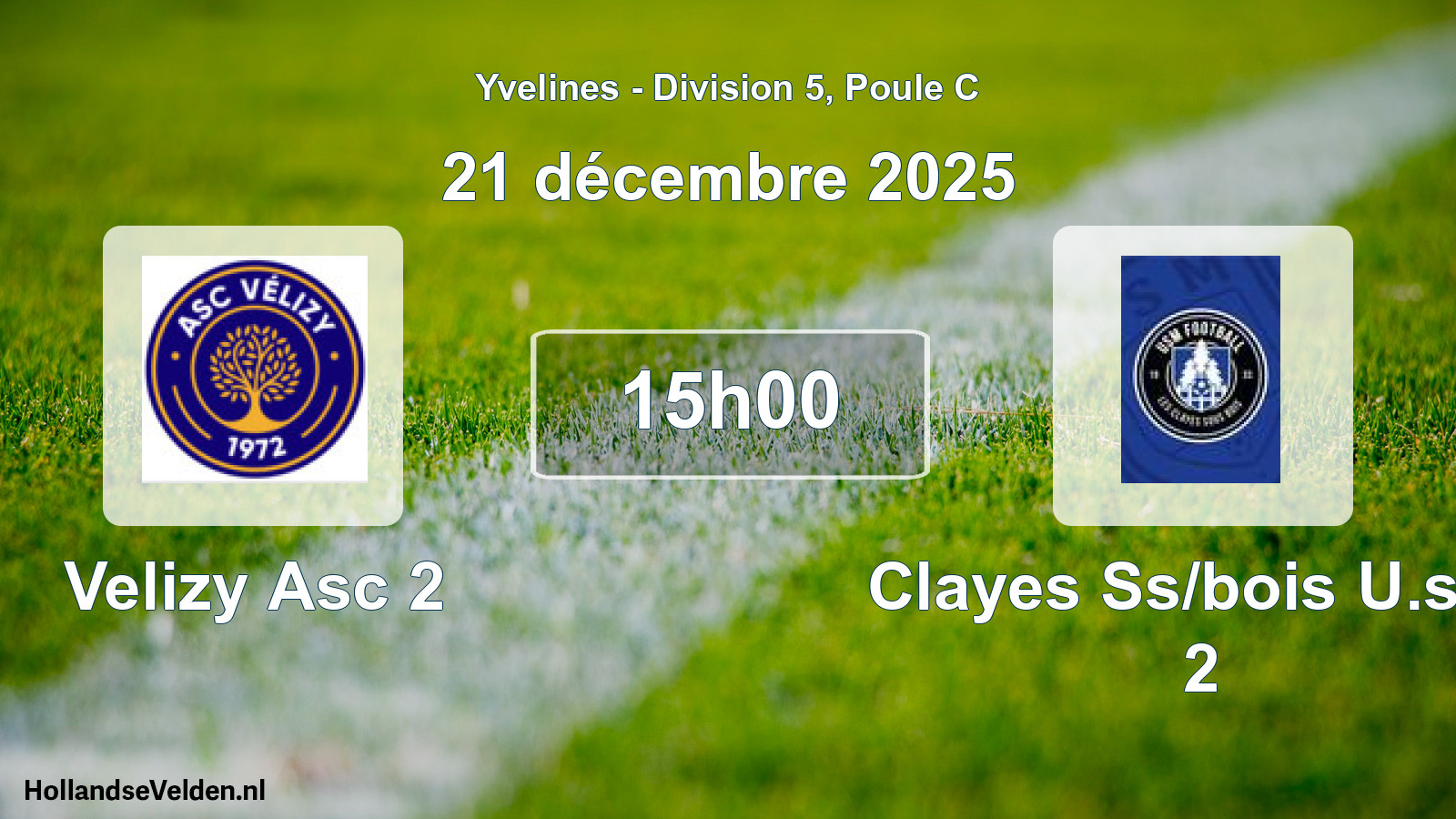 Geplande wedstrijd: Velizy Asc 2 - Clayes Ss/bois U.s.m 2 (23 november 2025)