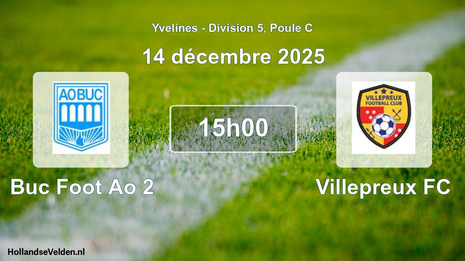 Geplande wedstrijd: Buc Foot Ao 2 - Villepreux FC (14 december 2025)