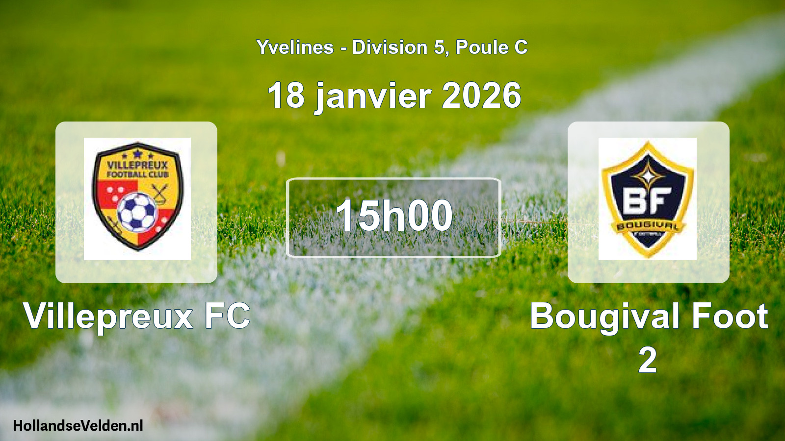 Geplande wedstrijd: Villepreux FC - Bougival Foot 2 (18 januari 2026)