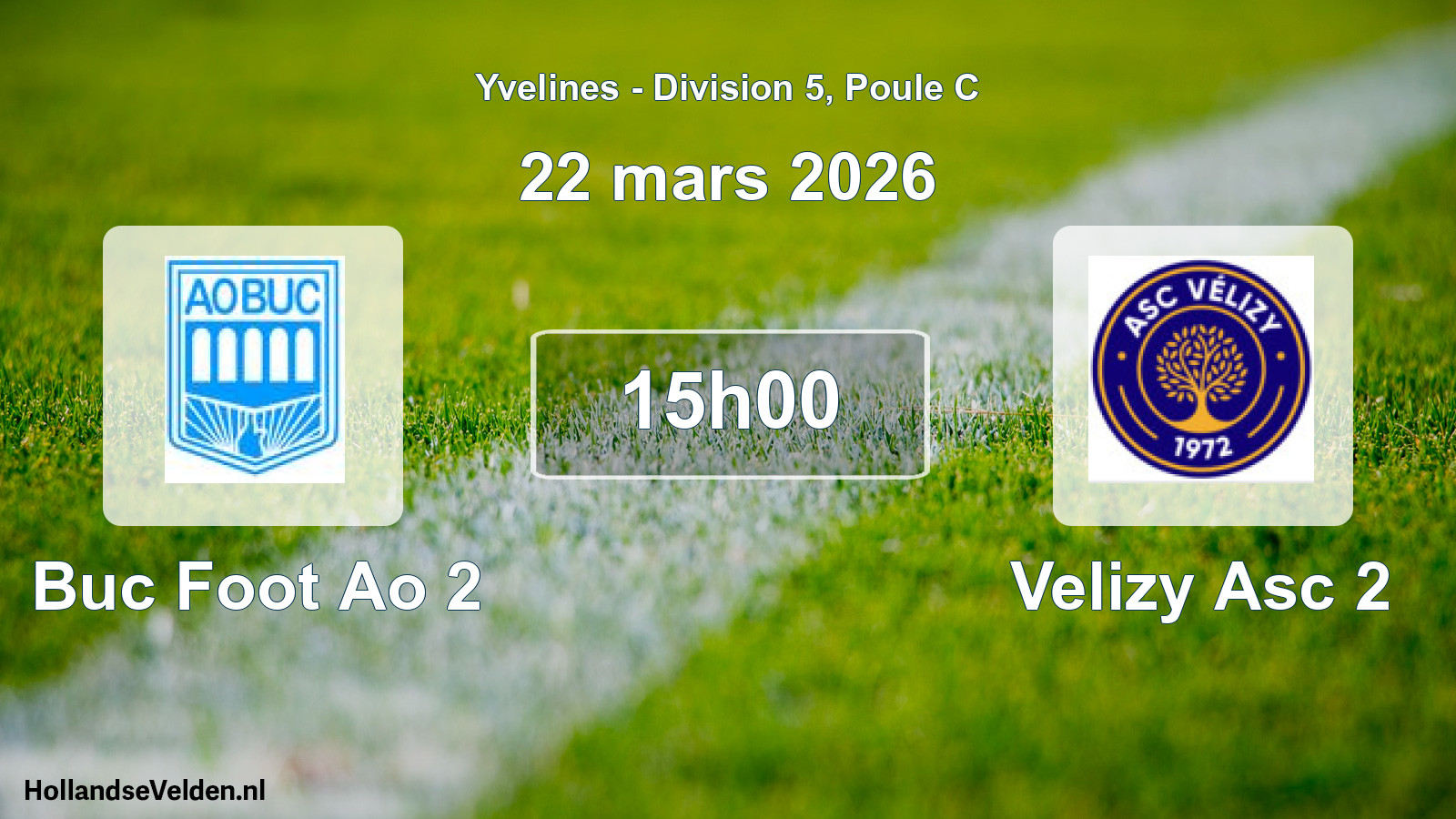 Match programmé: Buc Foot Ao 2 - Velizy Asc 2 (22 mars 2026)