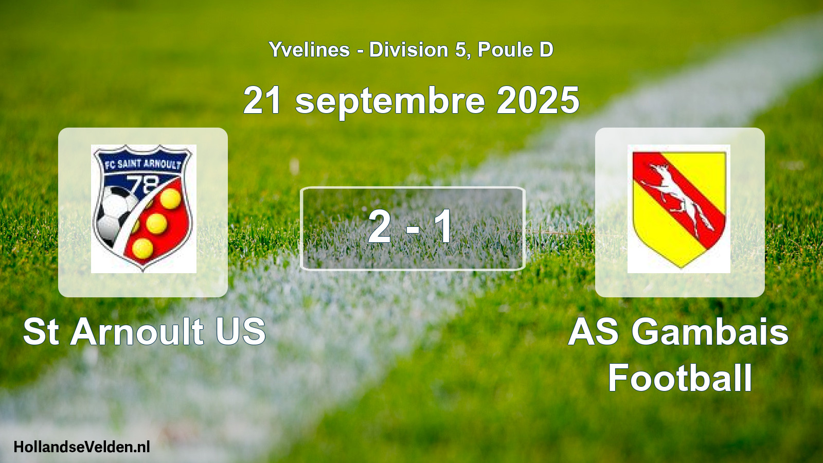 Gespeelde wedstrijd: St Arnoult US - AS Gambais Football 2 - 1 (21 september 2025)