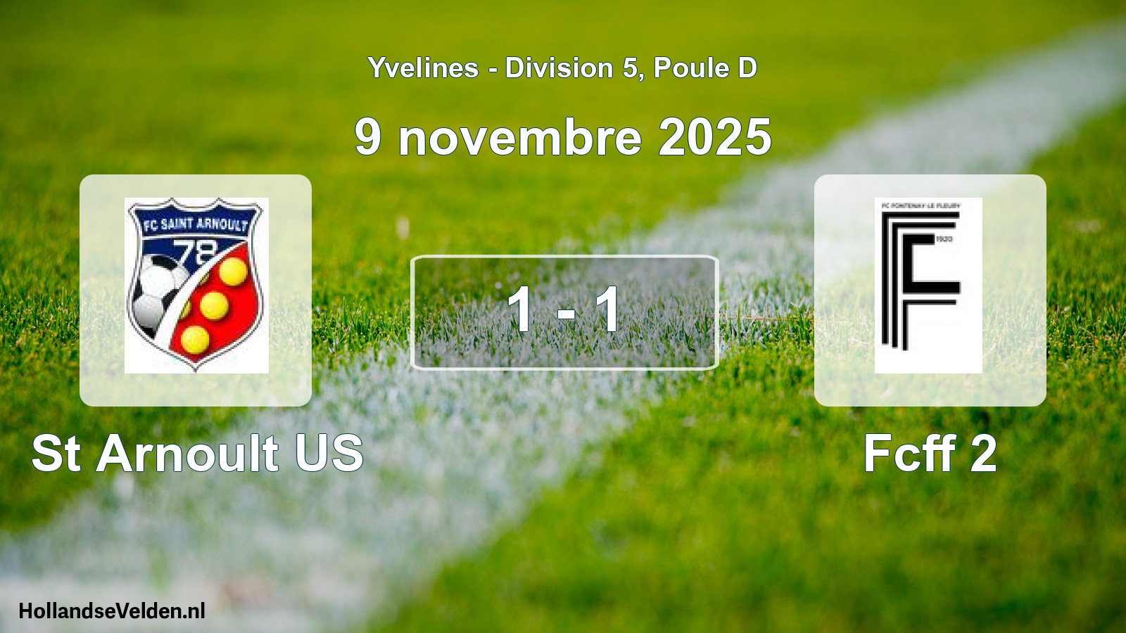 Match joué: St Arnoult US - Fcff 2 1 - 1 (9 novembre 2025)