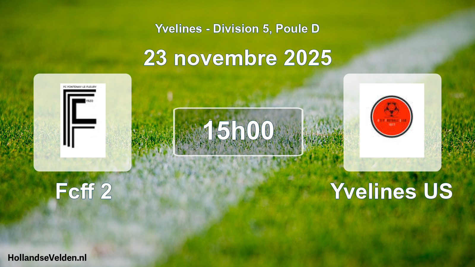 Match programmé: Fcff 2 - Yvelines US (23 novembre 2025)