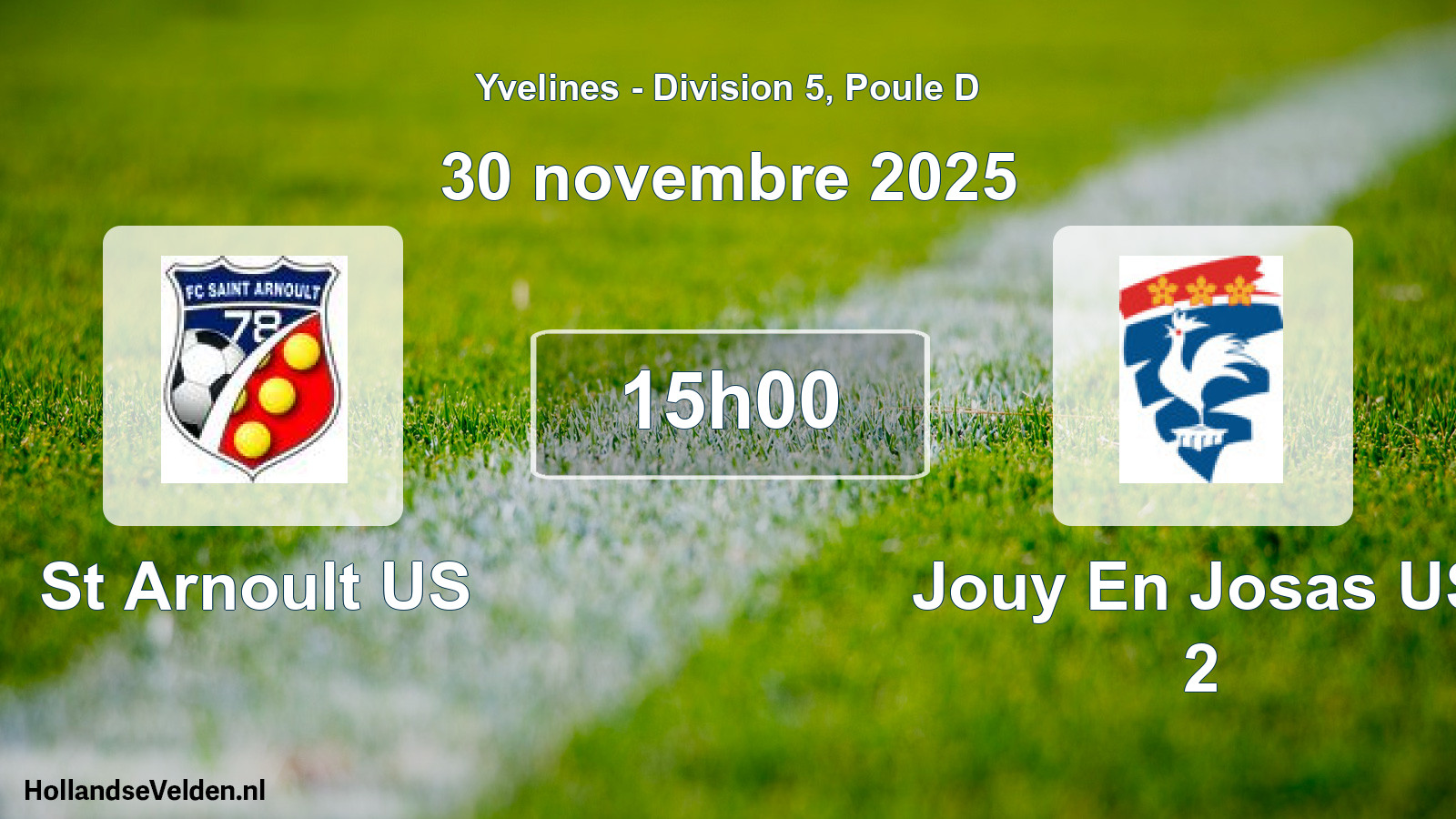 Match programmé: St Arnoult US - Jouy En Josas US 2 (30 novembre 2025)