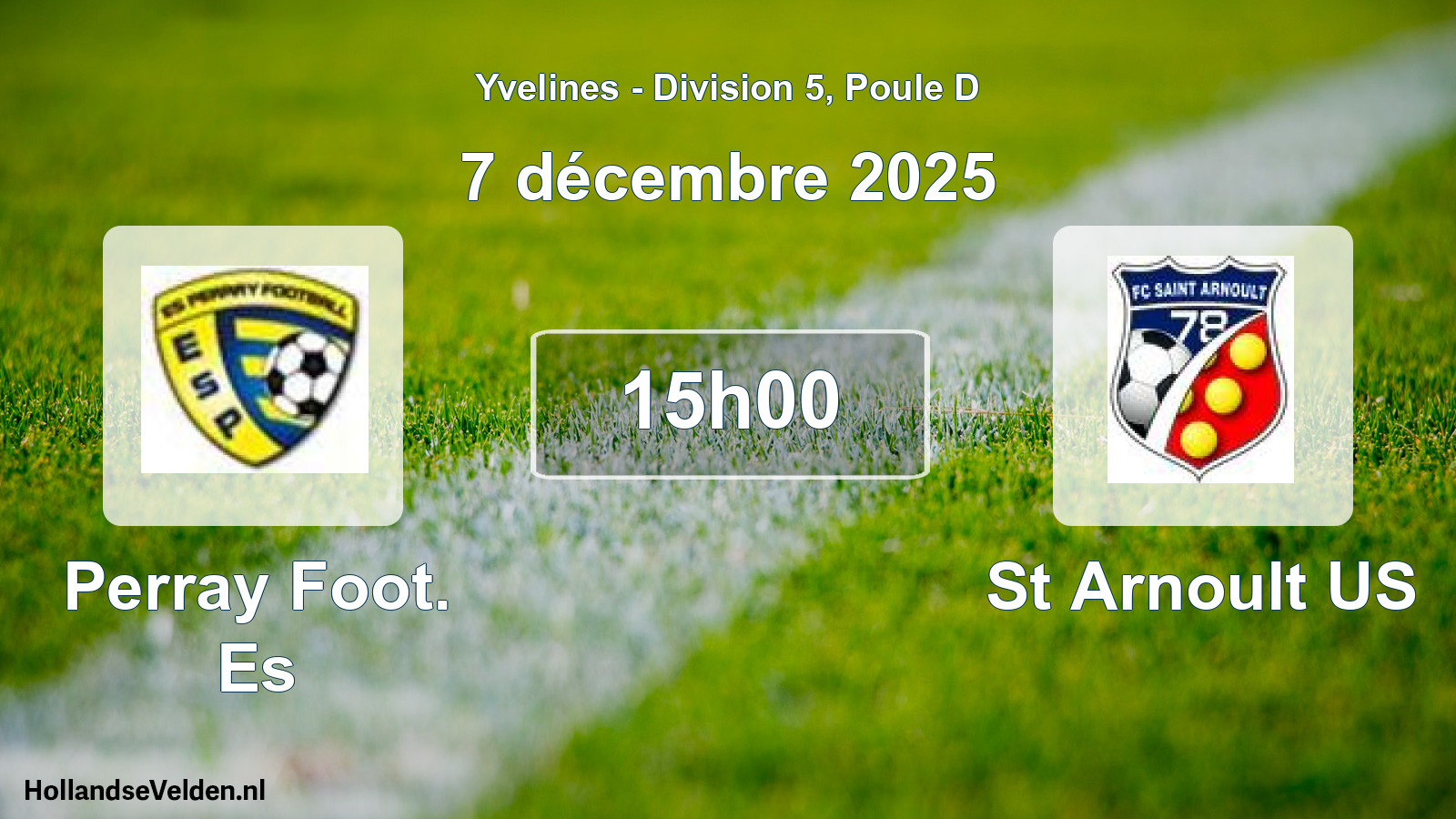 Match programmé: Perray Foot. Es - St Arnoult US (7 décembre 2025)