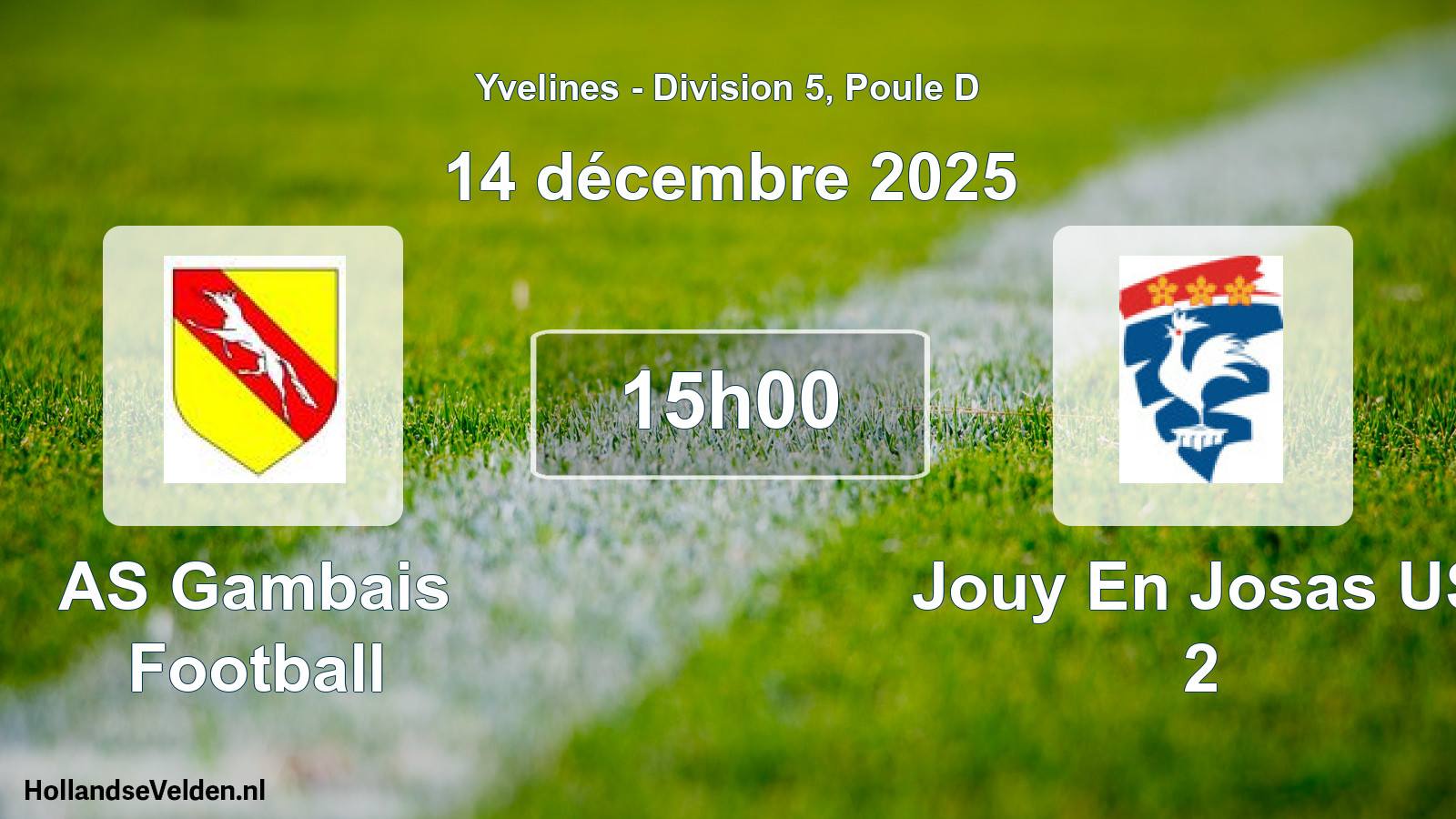 Geplande wedstrijd: AS Gambais Football - Jouy En Josas US 2 (14 december 2025)