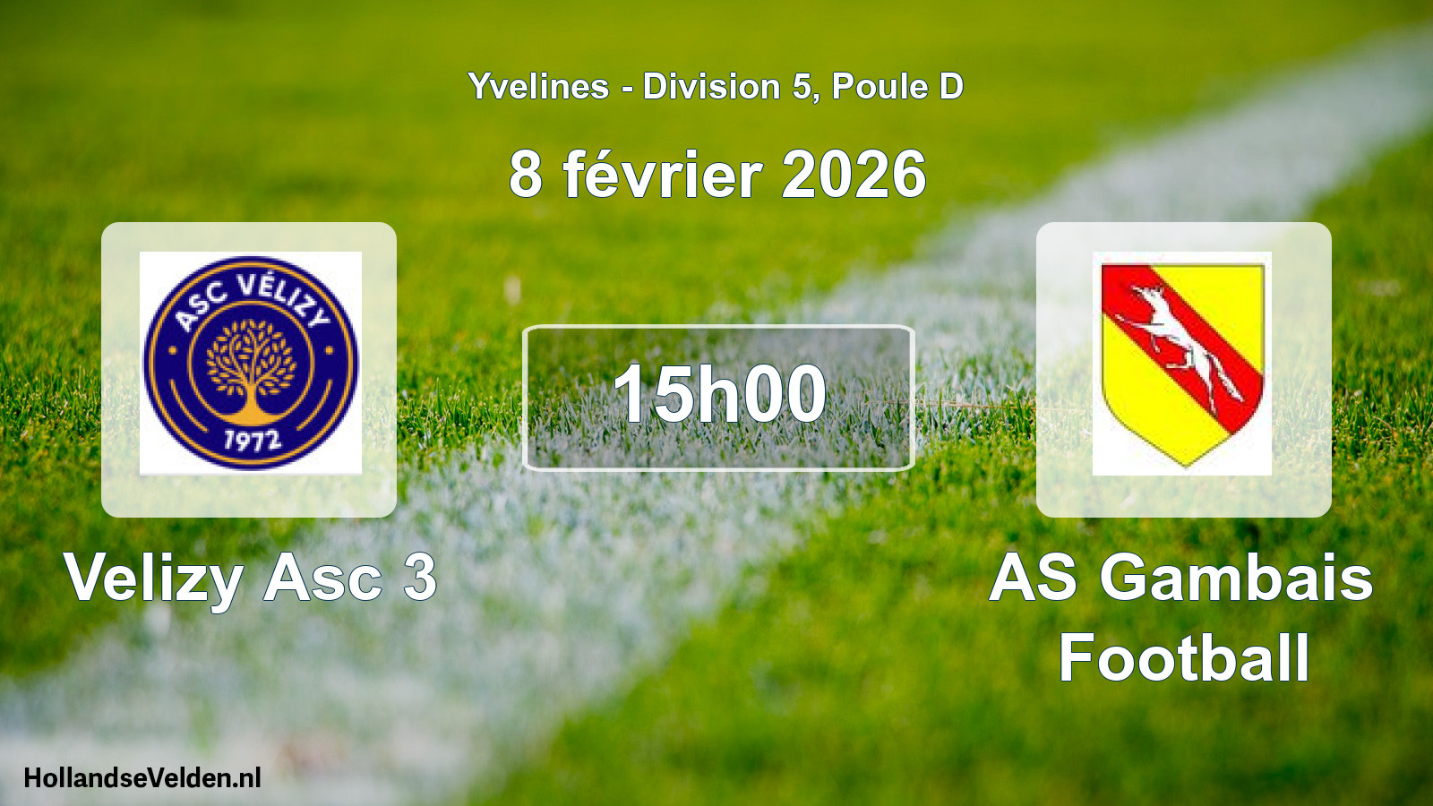 Geplande wedstrijd: Velizy Asc 3 - AS Gambais Football (8 februari 2026)