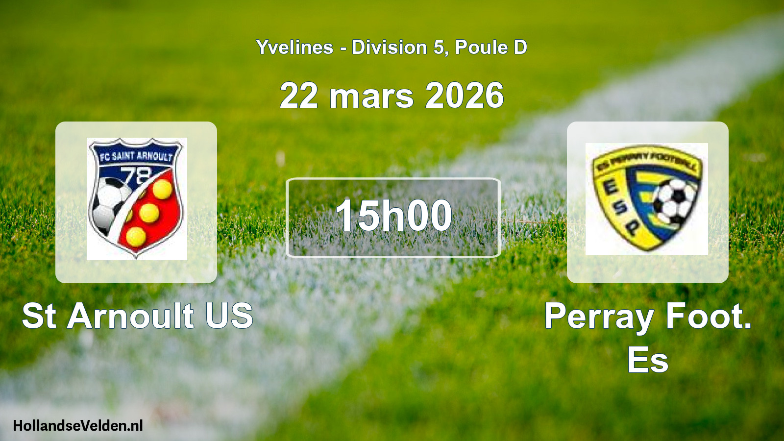 Match programmé: St Arnoult US - Perray Foot. Es (22 mars 2026)