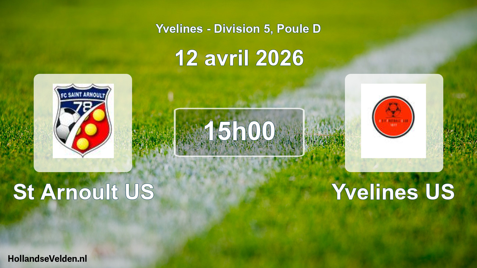 Geplande wedstrijd: St Arnoult US - Yvelines US (12 april 2026)