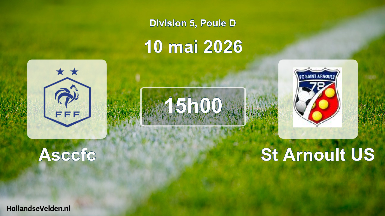 Match programmé: Asccfc - St Arnoult US (10 mai 2026)