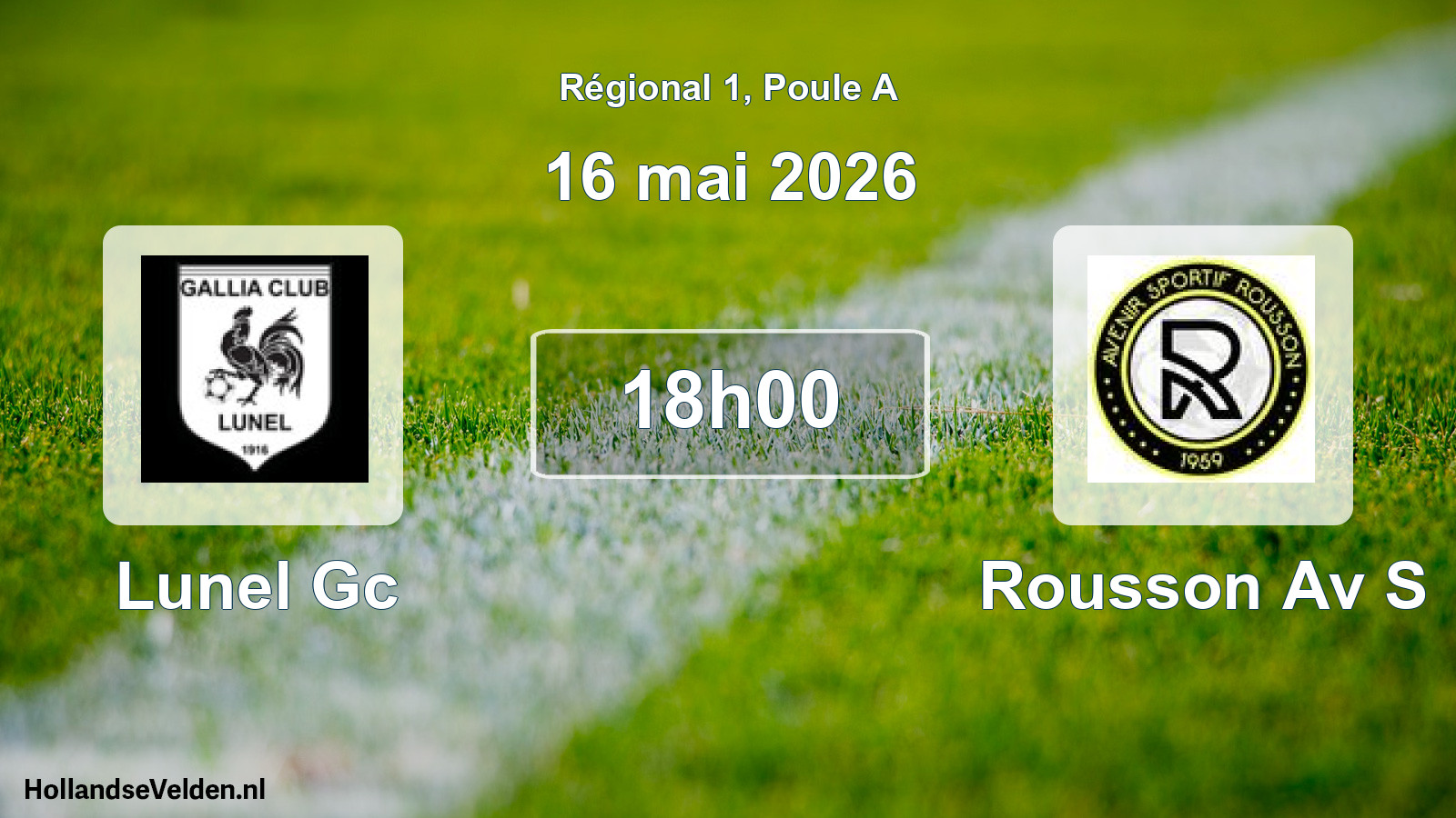 Scheduled Match: Lunel Gc - Rousson Av S (16 May 2026)