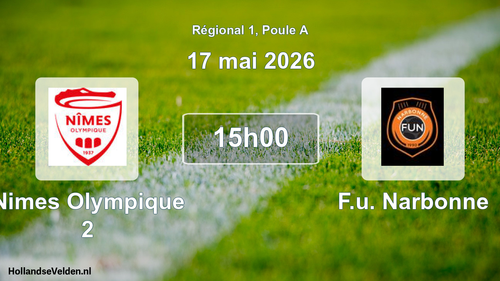 Geplande wedstrijd: Nimes Olympique 2 - F.u. Narbonne (17 mei 2026)