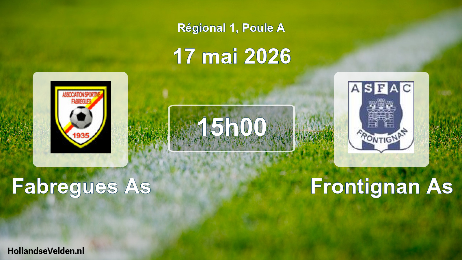 Geplande wedstrijd: Fabregues As - Frontignan As (17 mei 2026)