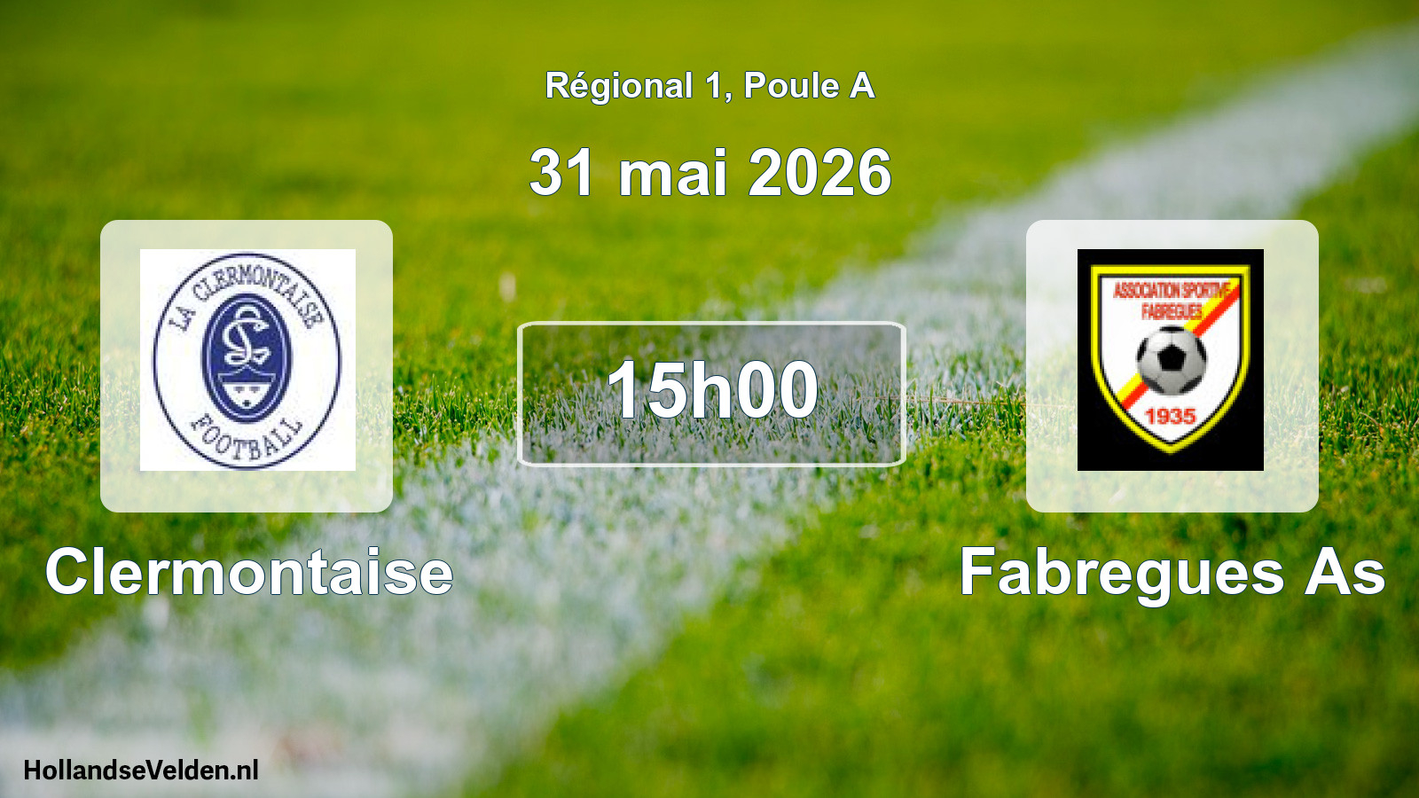 Geplande wedstrijd: Clermontaise - Fabregues As (31 mai 2026)