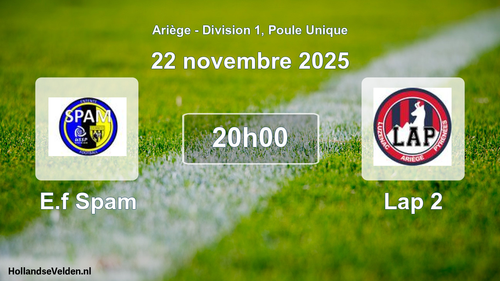 Match programmé: E.f Spam - Lap 2 (22 novembre 2025)