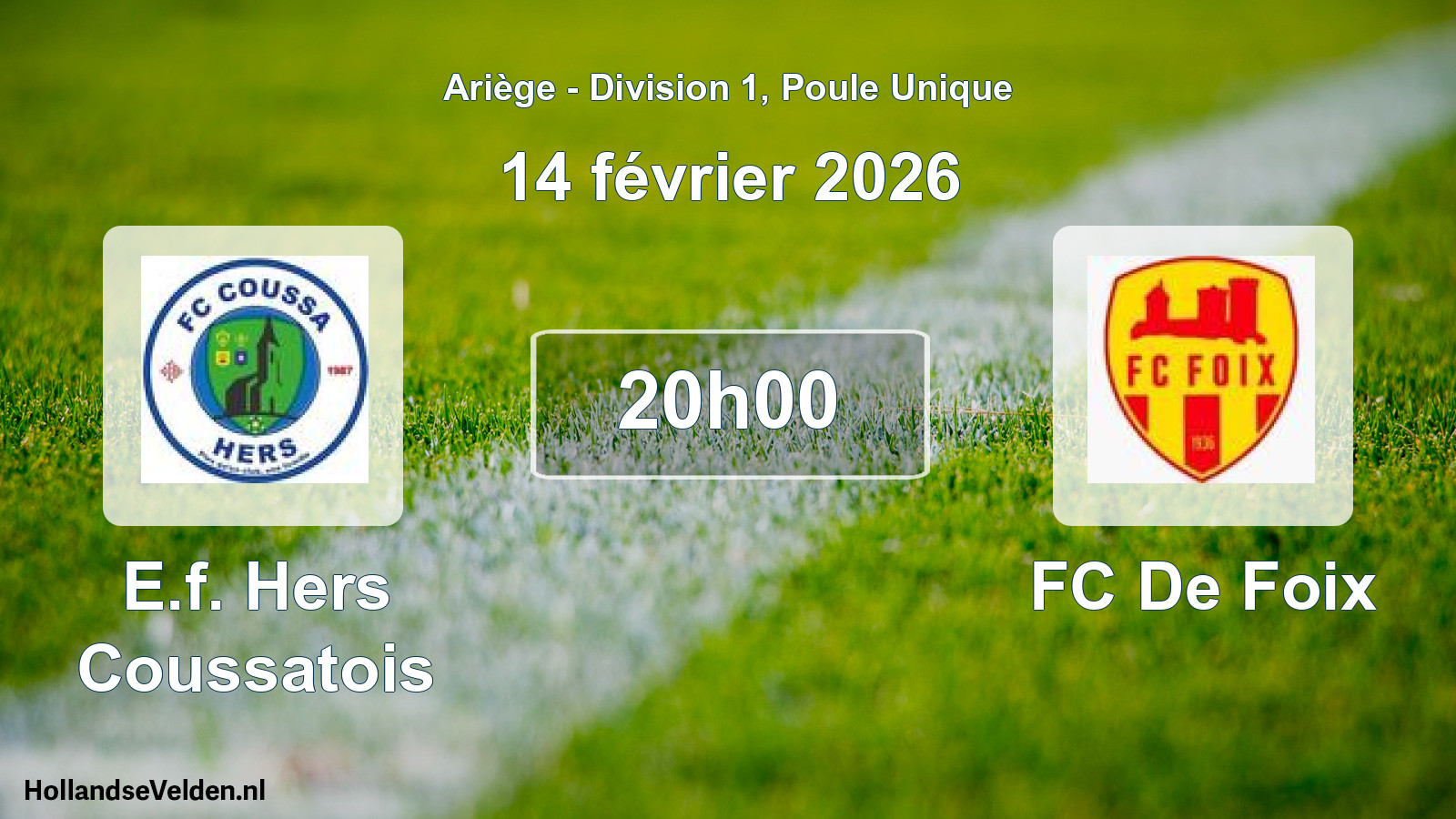 Scheduled Match: E.f. Hers Coussatois - FC De Foix (14 February 2026)