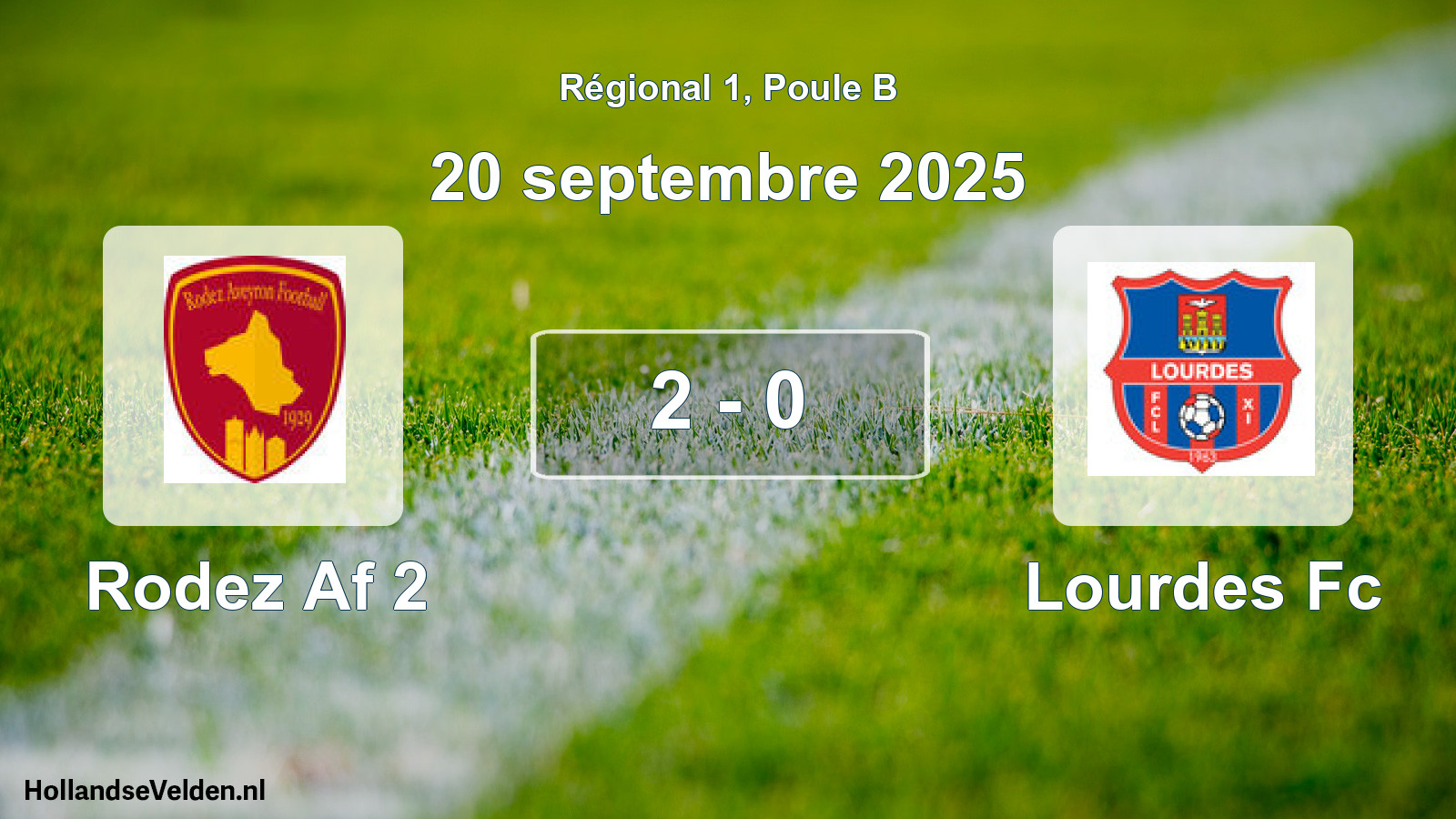 Gespeelde wedstrijd: Rodez Af 2 - Lourdes Fc 2 - 0 (20 septembre 2025)