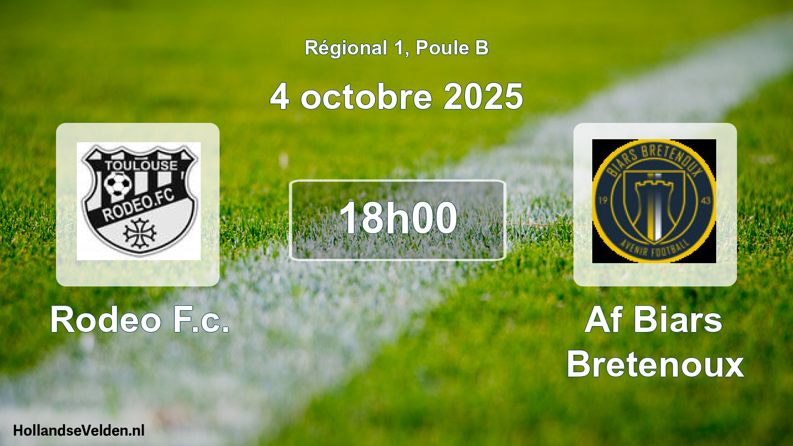 Scheduled Match: Rodeo F.c. - Af Biars Bretenoux (4 October 2025)