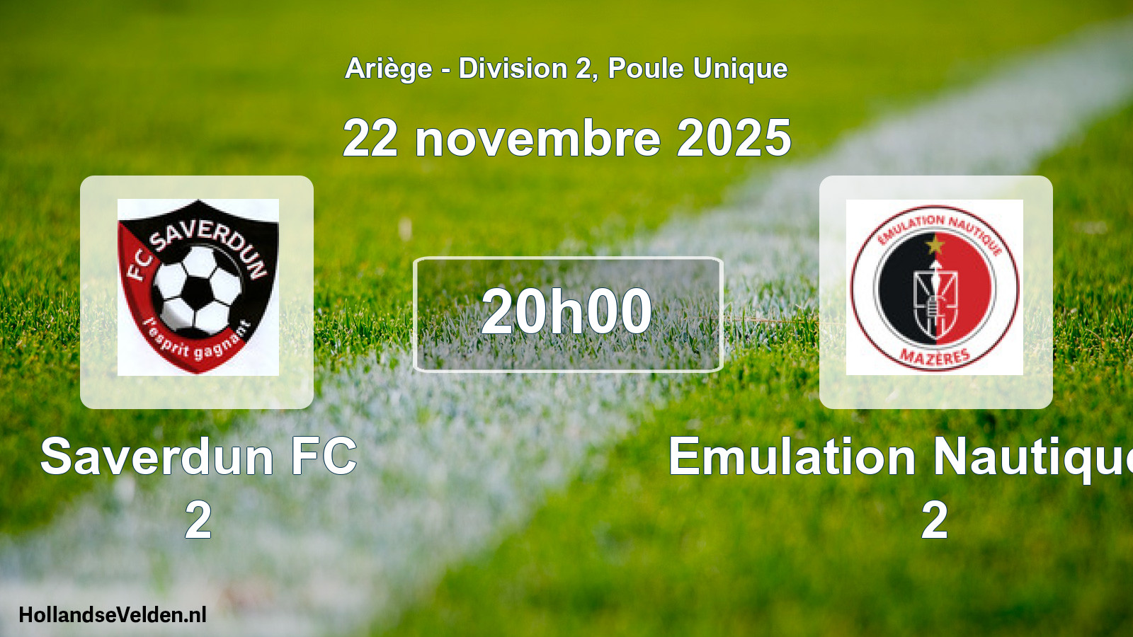 Scheduled Match: Saverdun FC 2 - Emulation Nautique D 2 (22 November 2025)