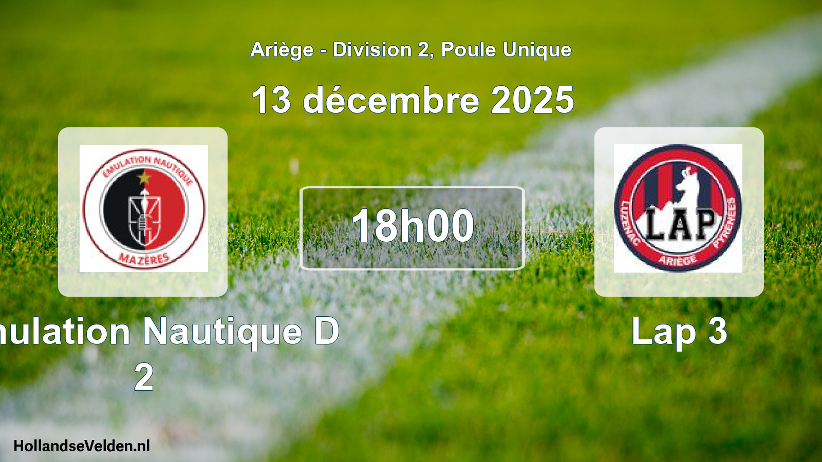 Geplande wedstrijd: Emulation Nautique D 2 - Lap 3 (13 december 2025)