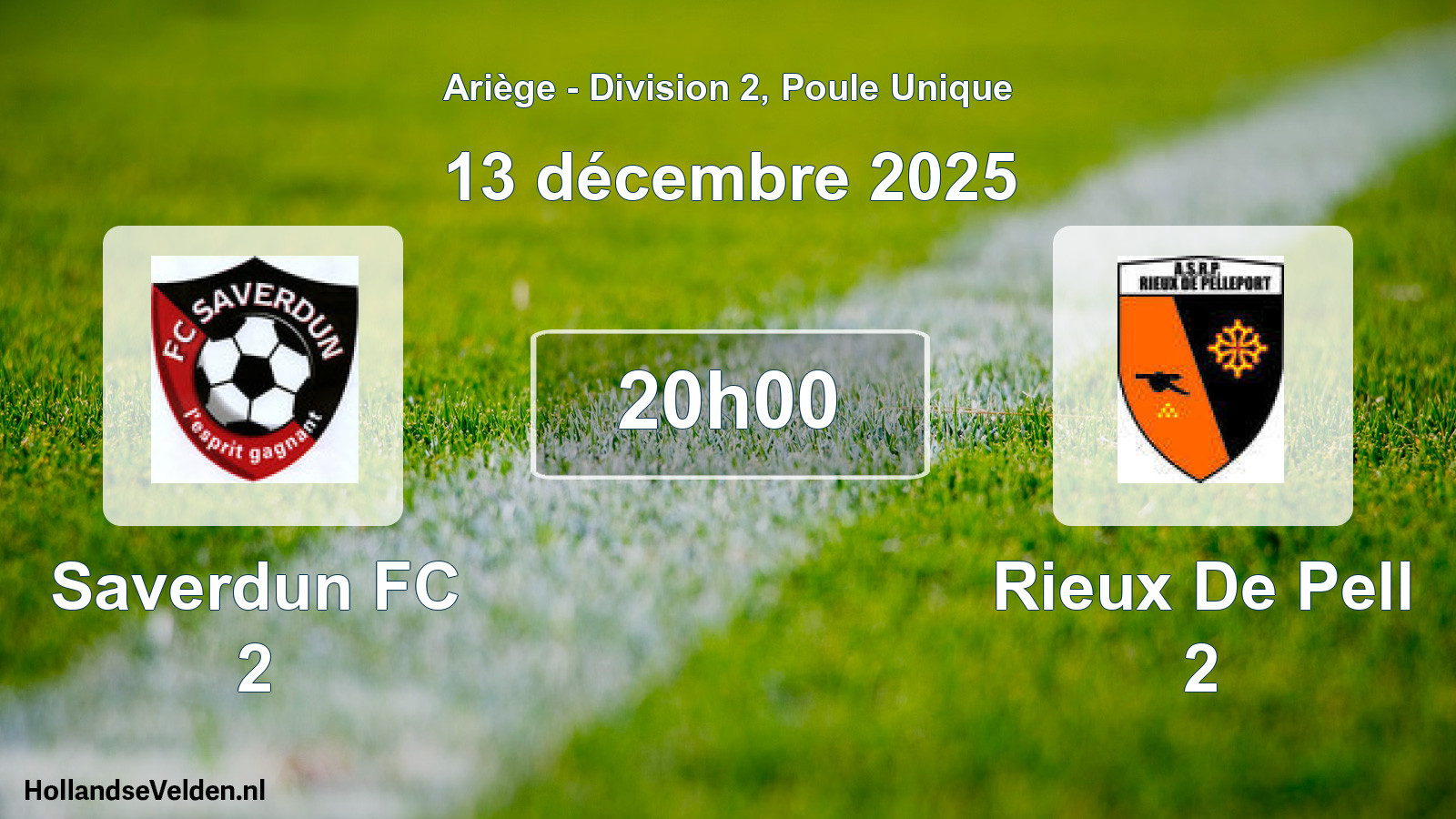 Geplande wedstrijd: Saverdun FC 2 - Rieux De Pell 2 (13 december 2025)
